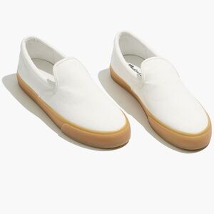 Madewell Men's White and Tan Slip-On Loafers